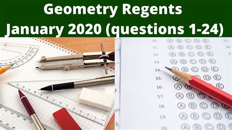 Geometry Regents January 2020 Part 1 Questions 1 24 YouTube