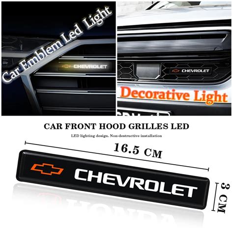 Emblema De Coche Con Luces Led Decorativas Tapa De Radiador Frontal