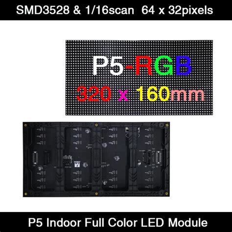 Aiminrui High Resolution P5 Indoor 1 16 Scan 320 160mm 64 32 Pixels 3in1 Rgb Smd3528