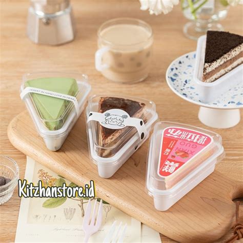 Jual Pcs Premium Korean Dessert Box Segitiga Cup Tray Kotak Mika