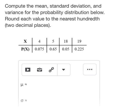 Solved Compute The Mean Standard Deviation And Variance Chegg