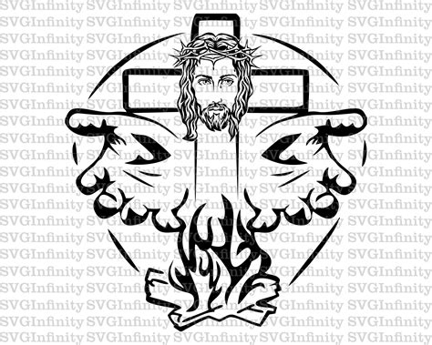 Jesus Cross Svg Bible Svg Christian Cross Svg Faith Etsy Images And