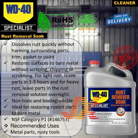 Wd Specialist Rust Removal Soak Gallon Wd Rust Remover Soak