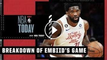 A Full Breakdown Of The Progression Of Joel Embiids Game Nba Today