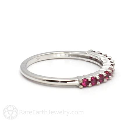 Ruby Wedding Ring Ruby Anniversary Band Real Natural Ruby - Etsy