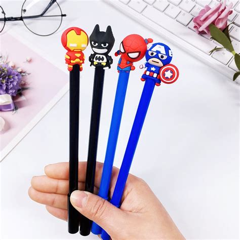 Cute Marvel Characters And Batman Gel Pens American Hero Ironman