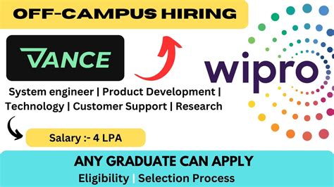 Wipro And Vance Hiring Any Graduate Can Apply Fresher Can Apply🔥🔥