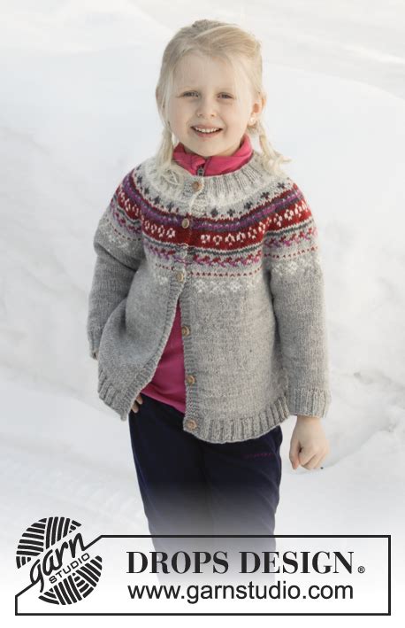 Winter Berries Jacket DROPS Children 32 6 Modèles tricot gratuits