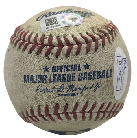 Lot Detail Corey Seager Signed Game Used Oml Baseball From