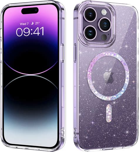 Amazon BENTOBEN MagSafe IPhone 14 Pro Max Case Slim Clear Glitter