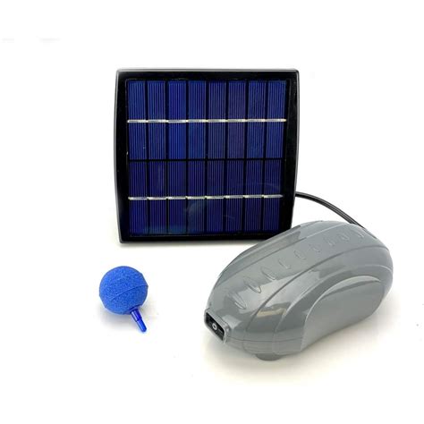 AEO Solar Powered Air Pump Kit: one Airing Stone, 2LPM Air Pump & 1.5W Solar Panel for Fish Pond ...