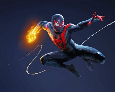 Miles Morales Spider Man Paint By Numbers Numeral Paint Kit