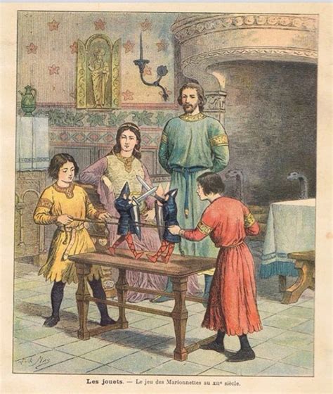 El juego de las marionetas. Siglo XII | Historical painting, Lithograph