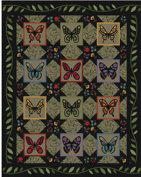 Bonnie S Butterflies Blooms Quilt Kit