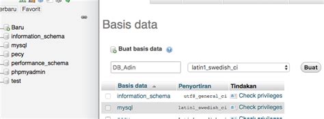 Cara Membuat Database Mysql Di Phpmyadmin Adin Yahya