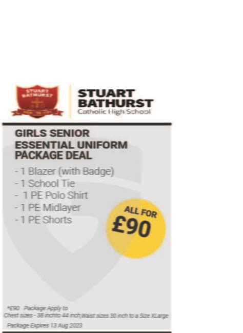 Stuart Bathurst Catholic Girls Senior Essential Uniform Package - Gogna ...