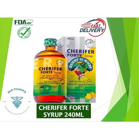 Cherifer Forte With Zinc Syrup 240ml Shopee Philippines