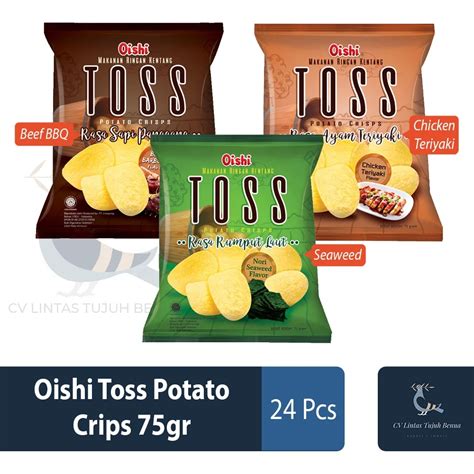 Wholesale Oishi Toss Potato Crisp 75gr Beef Bbq Flavor Crispy Salty