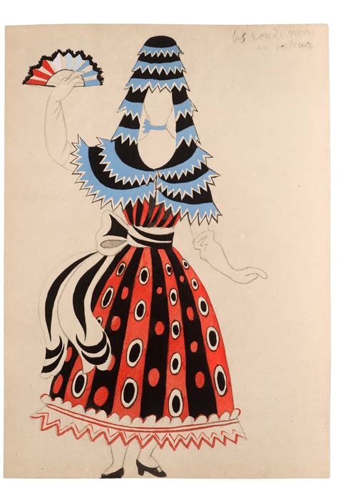 Pablo Picasso Costume Design For Female Dancer For Le Tricorne Or El