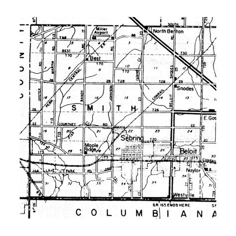 Mahoning County Ohgenweb Project Mahoning County Township Map