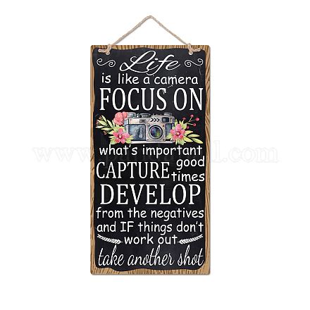 Wholesale Nbeads Inspirational Word Wood Sign Plaque Pandahall