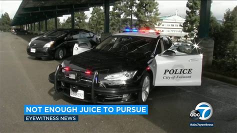 Bay Area Police Departments Tesla Battery Runs Low On Juice During