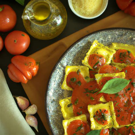 Tomato and Basil Ravioli Recipe | cookAIfood