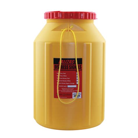 LALIZAS Storage Bottle For Distress Signals Pyrotechnics 12L Yellow