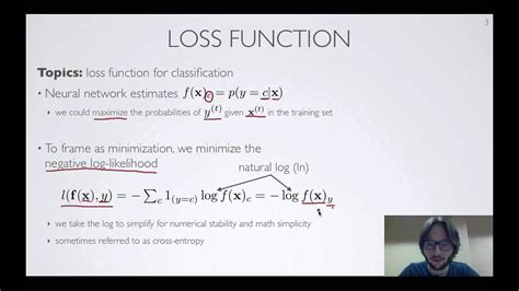 Neural Networks 22 Training Neural Networks Loss Function Youtube