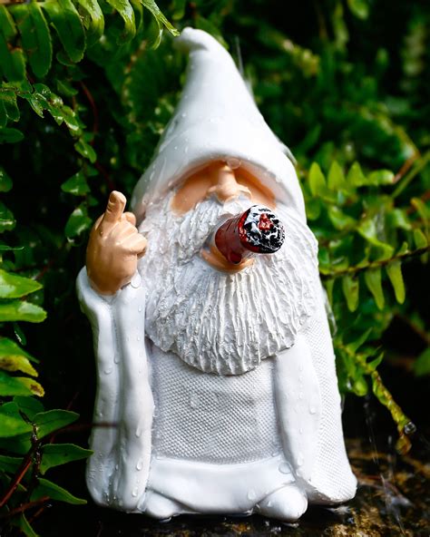 Lyxaof Funny Gnomes Decorations For Yard Smoking Wizard