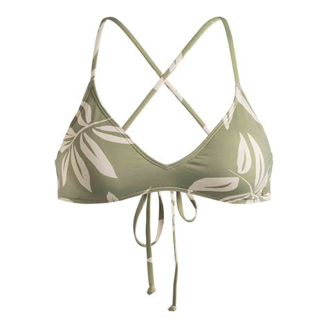 Roxy Women S Printed Beach Classics Strappy Triangle Bikini Top