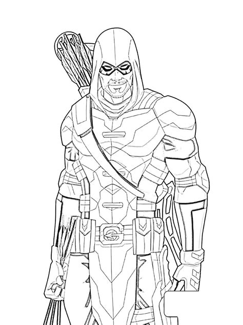 Green Arrow Coloring Pages