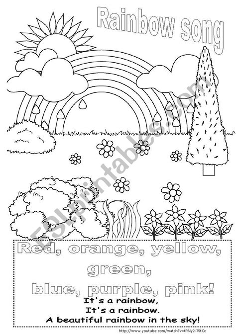 Rainbow Song Worksheet Esl Worksheet By Cheezels