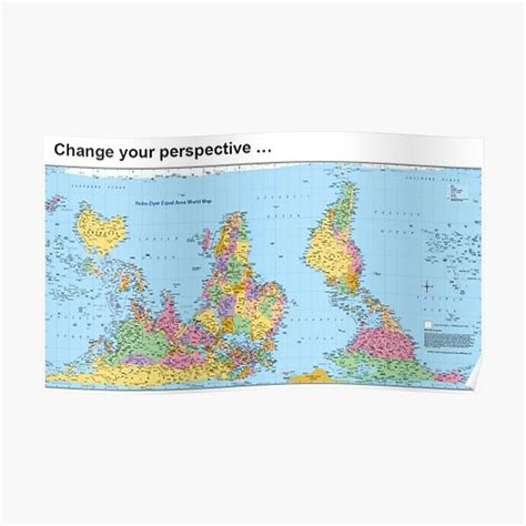 World Map - Upside Down poster, upside down world map Poster Premium ...