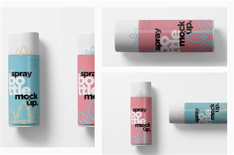 发胶保湿喷雾瓶外观设计样机模板 Spray Bottle Mockups 设计小咖