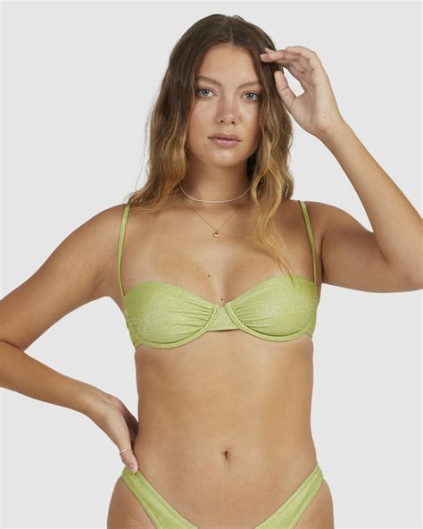 Billabong Shine Sirena Bralette Bikini Top Pear SurfStitch