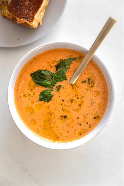 Creamy Tomato Basil Soup The Palatable Life