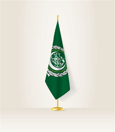 Arab League Flag On A Flag Stand 27288207 Vector Art At Vecteezy