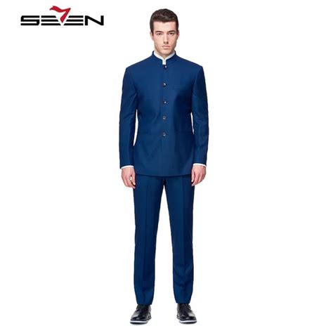 Seven7 Mens Royal Navy Blue Suit For Wedding Business Formal Wear Dress ...