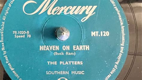 The Platters Heaven On Earth 78rpm Youtube