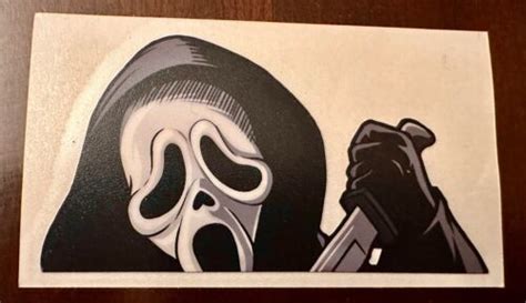 Ghostface Window Peeker Decal Sticker Scream Horror Bam Box