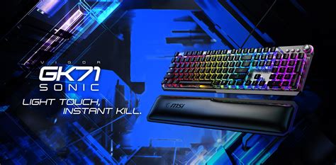 Msi Vigor Gk Sonic Blue Switches Gaming Keyboard