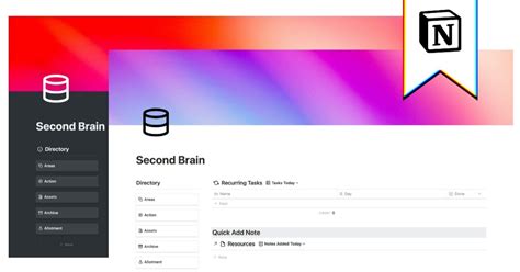 Free Comprehensive Second Brain Notion Template Red Gregory