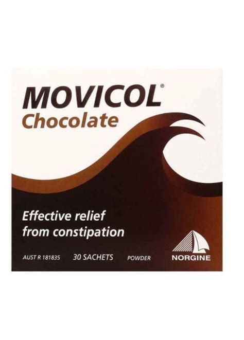 Movicol Chocolate Constipation Relief Powder 30 Sachets Pillsorted