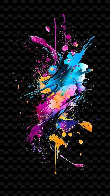 Splatters De Peinture Fluorescente Graffiti Texture Mat Riel Splatt Y K