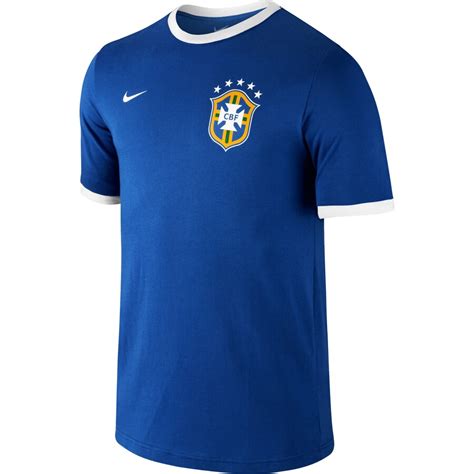 Nike Brazil Core Ringer T Shirt Royal Blue