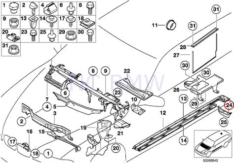 Bmw Genuine Right Rear Door Sill Cover Deflector Lip Automotive