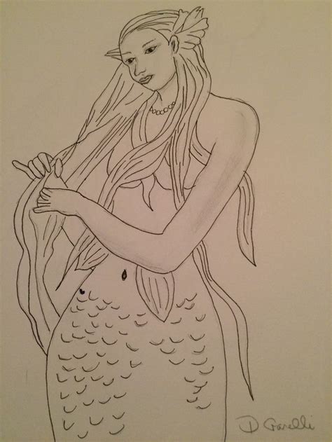 Mermaid Pen And Ink