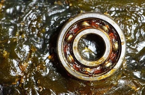 Ball bearing and grease . stock photo. Image of closeup - 328623828