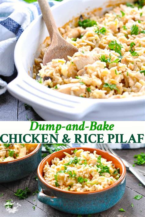 Dump And Bake Chicken And Rice Pilaf The Seasoned Mom